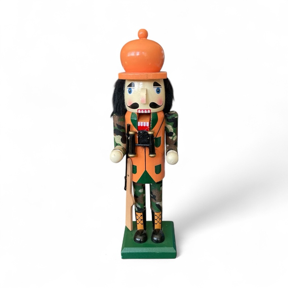 Orange and Camouflage Nutcracker Soldier Decor